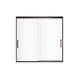 Incognito 57 56-59 x 56 3/4 in. 6mm Bypass Tub Door for Alcove Installation with Clear glass in Dark Bronze