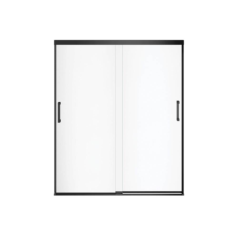 Incognito 70 56-59 x 70 1/2 in. 8mm Bypass Shower Door for Alcove Installation with Clear glass in Matte Black