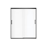 Incognito 70 56-59 x 70 1/2 in. 8mm Bypass Shower Door for Alcove Installation with Clear glass in Matte Black