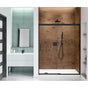Maax - Incognito 70 56-59 x 70 1/2 in. 8mm Bypass Shower Door for Alcove Installation with Clear glass in Matte Black