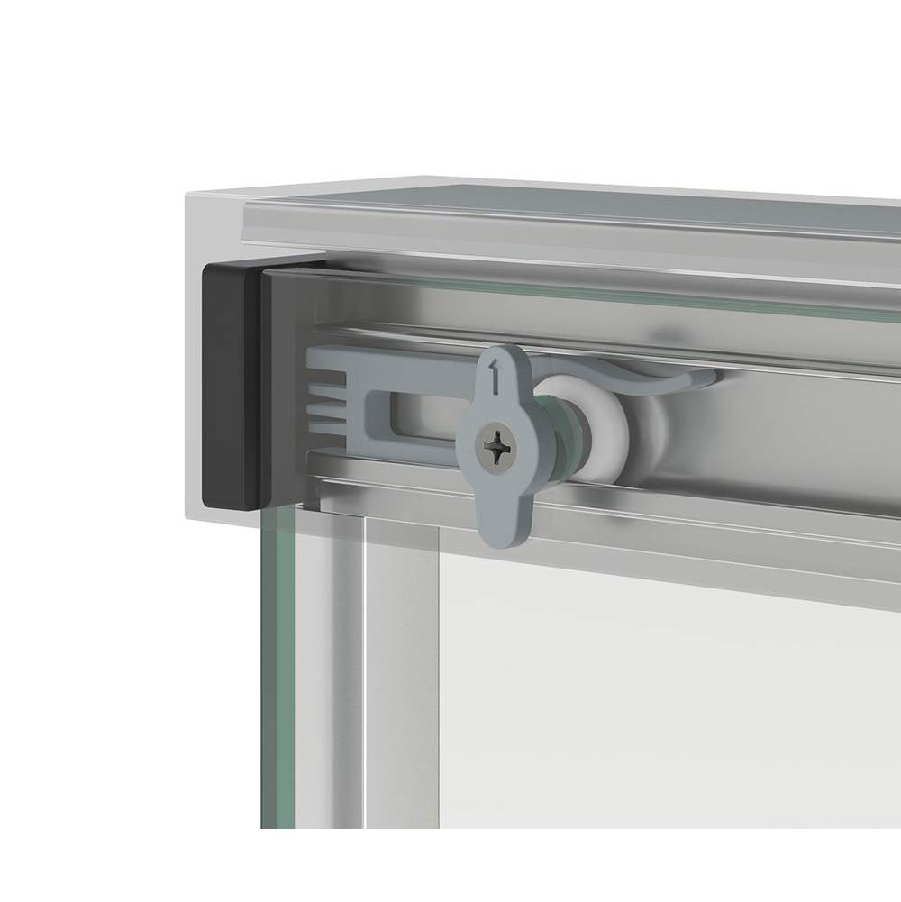 Incognito 57 56-59 x 56 3/4 in. 8mm Bypass Tub Door for Alcove Installation with Clear glass in Chrome