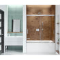 Maax - Incognito 57 56-59 x 56 3/4 in. 8mm Bypass Tub Door for Alcove Installation with Clear glass in Chrome