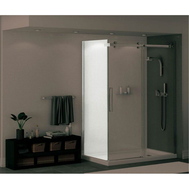 Maax - Halo Return Panel for 42 in. Base with Clear glass in Chrome