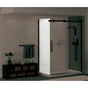Maax - Halo Return Panel for 42 in. Base with Clear glass in Matte Black