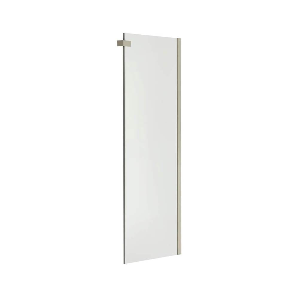 Halo Return Panel for 34 in. Base with Clear glass in Brushed Nickel