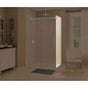 Maax - Halo Return Panel for 36 in. Base with Clear glass in Brushed Nickel