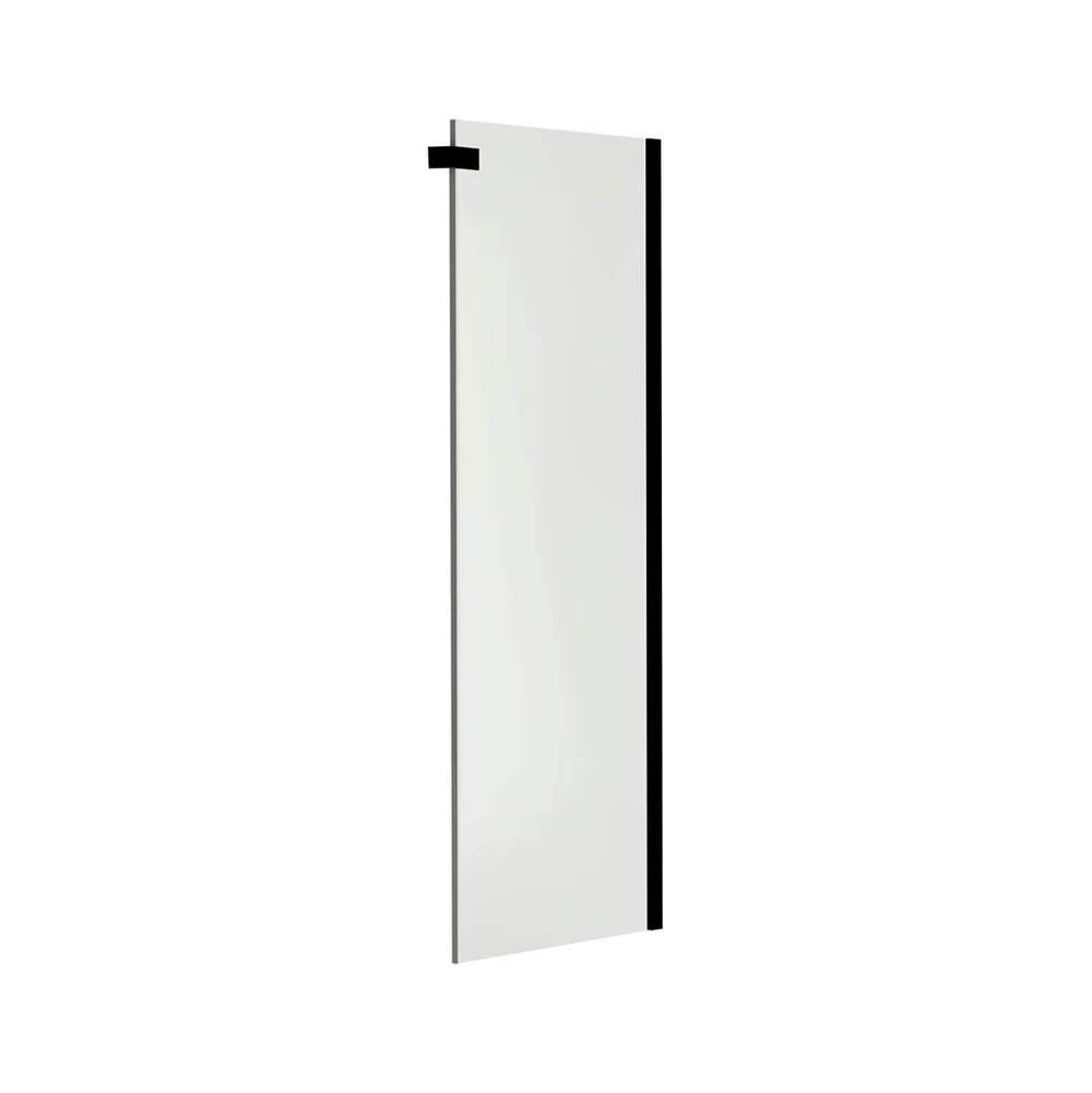 Halo Return Panel for 36 in. Base with Clear glass in Matte Black