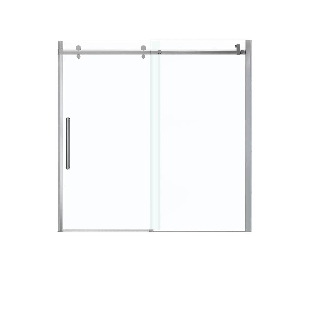 Halo 56.5-59 x 59 in. 8 mm Sliding Tub Door for Alcove Installation with Clear glass in Chrome