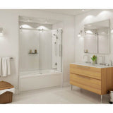 Maax - Halo 56.5-59 x 59 in. 8 mm Sliding Tub Door for Alcove Installation with Clear glass in Chrome
