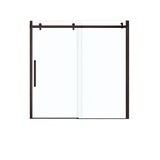 Halo 56.5-59 x 59 in. 8 mm Sliding Tub Door for Alcove Installation with Clear glass in Dark Bronze