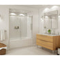 Maax - Halo 56.5-59 x 59 in. 8 mm Sliding Tub Door for Alcove Installation with Clear glass in Brushed Nickel