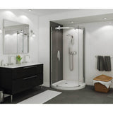 Maax - Halo Round 36 x 36 x 76 in Sliding Shower Door for Corner Installation with Clear glass in Chrome