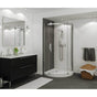 Maax - Halo Round 36 x 36 x 76 in Sliding Shower Door for Corner Installation with Clear glass in Chrome