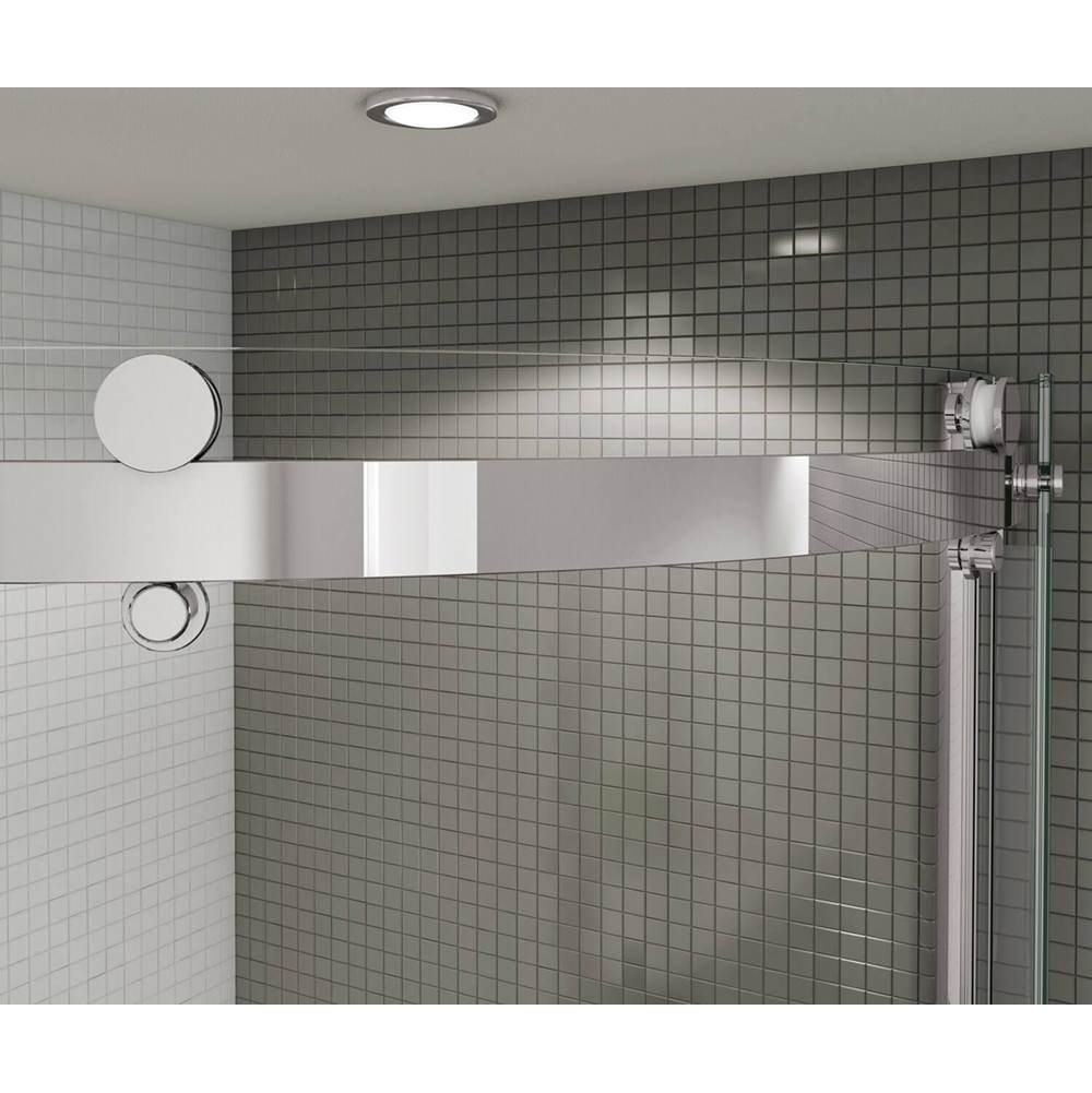 Halo Round 36 x 36 x 76 in Sliding Shower Door for Corner Installation with Clear glass in Chrome