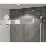 Halo Round 36 x 36 x 76 in Sliding Shower Door for Corner Installation with Clear glass in Chrome