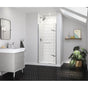 Maax - Reveal Sleek 71 32 1/2-35 1/2 x 71 1/2 in. 8mm Pivot Shower Door for Alcove Installation with Clear glass in Chrome