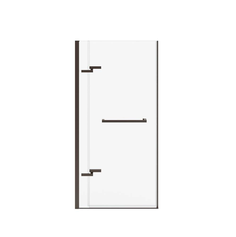 Reveal Sleek 71 32 1/2-35 1/2 x 71 1/2 in. 8mm Pivot Shower Door for Alcove Installation with Clear glass in Dark Bronze