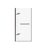 Reveal Sleek 71 32 1/2-35 1/2 x 71 1/2 in. 8mm Pivot Shower Door for Alcove Installation with Clear glass in Dark Bronze