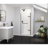 Maax - Reveal Sleek 71 32 1/2-35 1/2 x 71 1/2 in. 8mm Pivot Shower Door for Alcove Installation with Clear glass in Dark Bronze