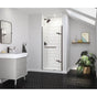Maax - Reveal Sleek 71 32 1/2-35 1/2 x 71 1/2 in. 8mm Pivot Shower Door for Alcove Installation with Clear glass in Dark Bronze