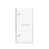 Reveal Sleek 71 32 1/2-35 1/2 x 71 1/2 in. 8mm Pivot Shower Door for Alcove Installation with Clear glass in Brushed Nickel