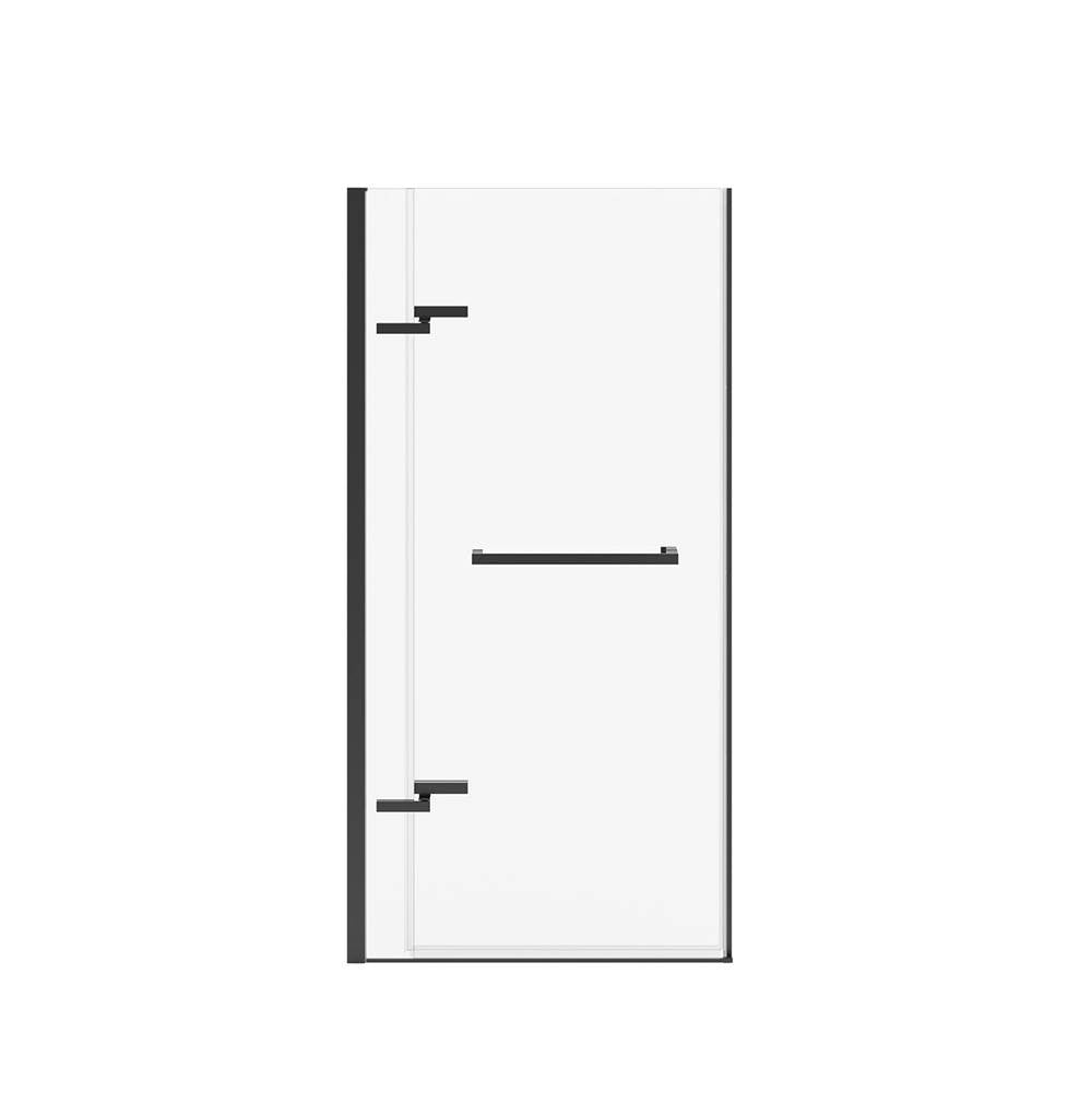 Reveal Sleek 71 32 1/2-35 1/2 x 71 1/2 in. 8mm Pivot Shower Door for Alcove Installation with Clear glass in Matte Black