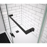Reveal Sleek 71 32 1/2-35 1/2 x 71 1/2 in. 8mm Pivot Shower Door for Alcove Installation with Clear glass in Matte Black