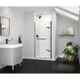 Maax - Reveal Sleek 71 32 1/2-35 1/2 x 71 1/2 in. 8mm Pivot Shower Door for Alcove Installation with Clear glass in Matte Black