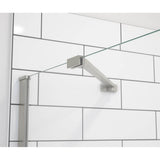 Reveal Sleek 71 38-41 x 71 1/2 in. 8mm Pivot Shower Door for Alcove Installation with Clear glass in Brushed Nickel