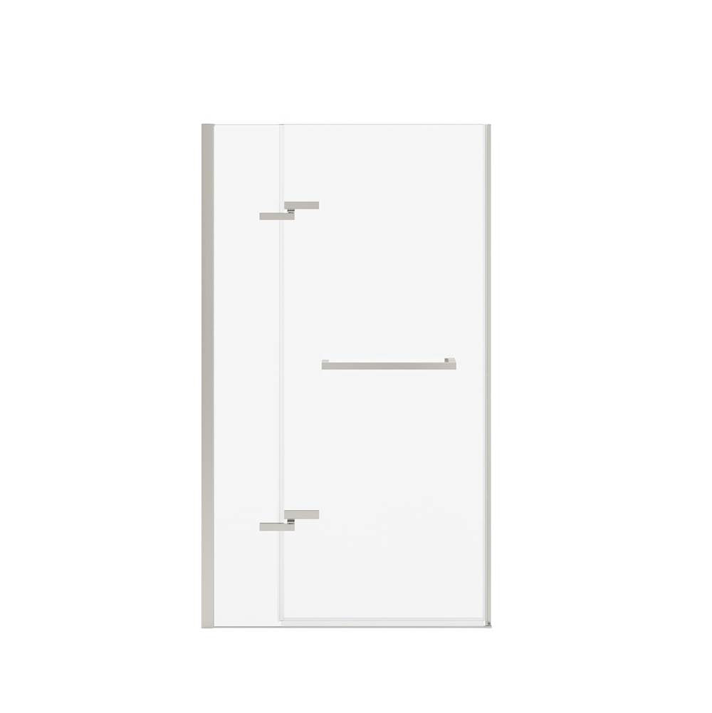 Reveal Sleek 71 38-41 x 71 1/2 in. 8mm Pivot Shower Door for Alcove Installation with Clear glass in Brushed Nickel