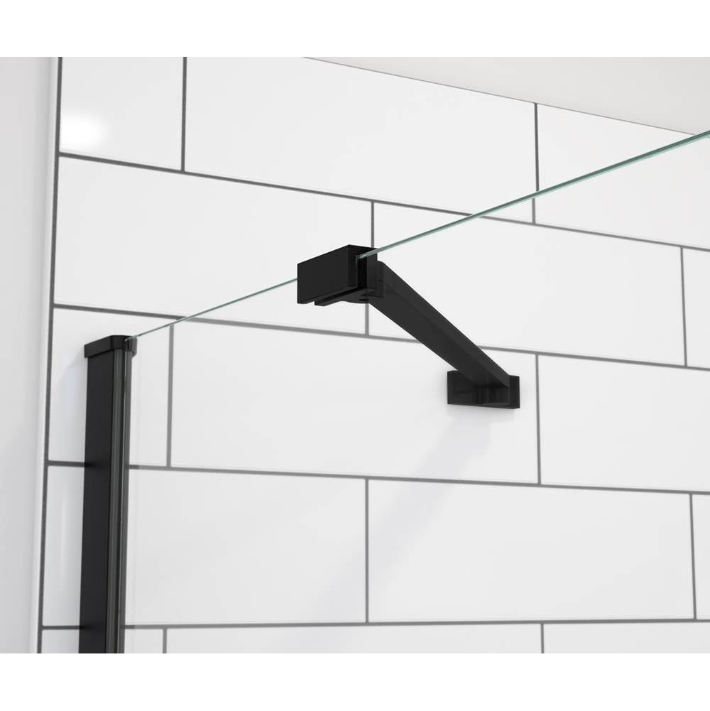 Reveal Sleek 71 38-41 x 71 1/2 in. 8mm Pivot Shower Door for Alcove Installation with Clear glass in Matte Black