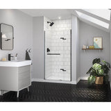Maax - Reveal Sleek 71 38-41 x 71 1/2 in. 8mm Pivot Shower Door for Alcove Installation with Clear glass in Matte Black