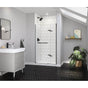 Maax - Reveal Sleek 71 38-41 x 71 1/2 in. 8mm Pivot Shower Door for Alcove Installation with Clear glass in Matte Black