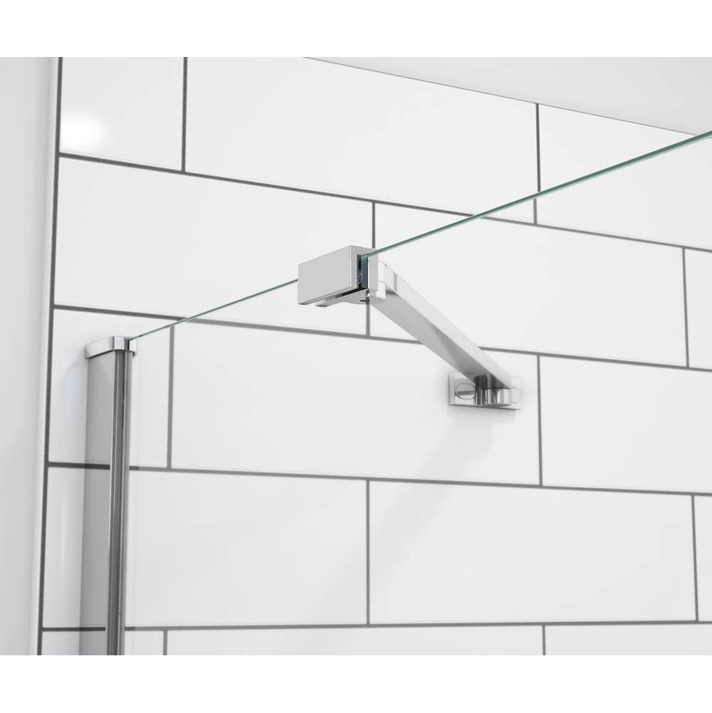 Reveal Sleek 71 41 1/2-44 1/2 x 71 1/2 in. 8mm Pivot Shower Door for Alcove Installation with Clear glass in Chrome