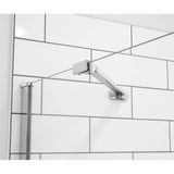 Reveal Sleek 71 41 1/2-44 1/2 x 71 1/2 in. 8mm Pivot Shower Door for Alcove Installation with Clear glass in Chrome