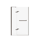 Reveal Sleek 71 41 1/2-44 1/2 x 71 1/2 in. 8 mm Pivot Shower Door for Alcove Installation with Clear glass in Dark Bronze