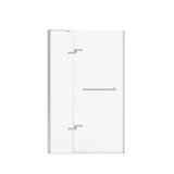 Reveal Sleek 71 41 1/2-44 1/2 x 71 1/2 in. 8mm Pivot Shower Door for Alcove Installation with Clear glass in Brushed Nickel