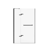 Reveal Sleek 71 41 1/2-44 1/2 x 71 1/2 in. 8mm Pivot Shower Door for Alcove Installation with Clear glass in Matte Black