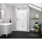 Maax - Reveal Sleek 71 44-47 x 71 1/2 in. 8mm Pivot Shower Door for Alcove Installation with Clear glass in Chrome