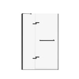 Reveal Sleek 71 44-47 x 71 1/2 in. 8mm Pivot Shower Door for Alcove Installation with Clear glass in Matte Black