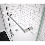 Reveal Sleek 71 51 1/2-54 1/2 x 71 1/2 in. 8mm Pivot Shower Door for Alcove Installation with Clear glass in Chrome