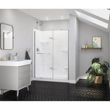 Maax - Reveal Sleek 71 51 1/2-54 1/2 x 71 1/2 in. 8mm Pivot Shower Door for Alcove Installation with Clear glass in Chrome