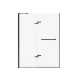 Reveal Sleek 71 51 1/2-54 1/2 x 71 1/2 in. 8 mm Pivot Shower Door for Alcove Installation with Clear glass in Dark Bronze