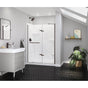Maax - Reveal Sleek 71 51 1/2-54 1/2 x 71 1/2 in. 8 mm Pivot Shower Door for Alcove Installation with Clear glass in Dark Bronze