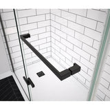 Reveal Sleek 71 51 1/2-54 1/2 x 71 1/2 in. 8mm Pivot Shower Door for Alcove Installation with Clear glass in Matte Black
