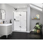 Maax - Reveal Sleek 71 51 1/2-54 1/2 x 71 1/2 in. 8mm Pivot Shower Door for Alcove Installation with Clear glass in Matte Black