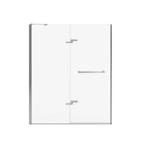 Reveal Sleek 71 56-59 x 71 1/2 in. 8mm Pivot Shower Door for Alcove Installation with Clear glass in Chrome
