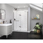 Maax - Reveal Sleek 71 56-59 x 71 1/2 in. 8 mm Pivot Shower Door for Alcove Installation with Clear glass in Dark Bronze