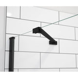 Reveal Sleek 71 56-59 x 71 1/2 in. 8mm Pivot Shower Door for Alcove Installation with Clear glass in Matte Black