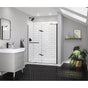 Maax - Reveal Sleek 71 56-59 x 71 1/2 in. 8mm Pivot Shower Door for Alcove Installation with Clear glass in Matte Black